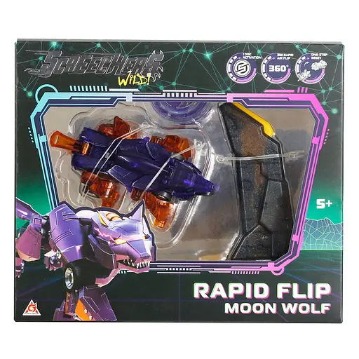 Игровой набор Screechers Wild! S5 L0.5 Мун Волф, запускатель, машинка-трансформер