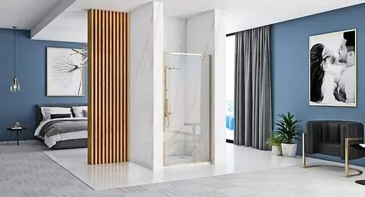 Душевые двери Rea Rapid Swing 100 gold REA-K5619 - фото 2