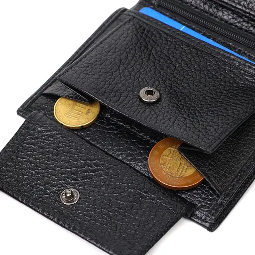 Кожаный мужской кошелек Bond 9.5х11.5х1 см acs0026905 - фото 6