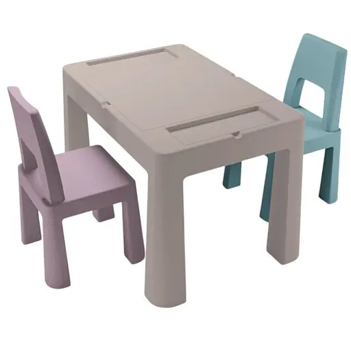 Комплект меблів Tega Baby Teggi Multifun: стіл + 2 стільця stone/heather/turquoise (TI-011-179) - фото 1
