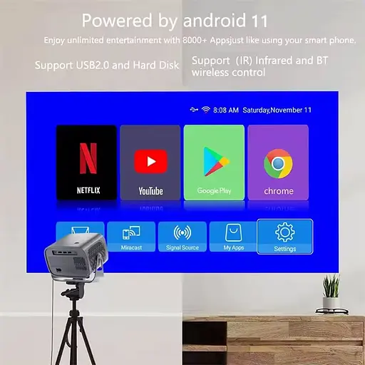 Проектор 4k ver.1 Android A10 Black - фото 6