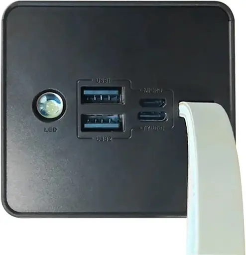 Зовнішній акумулятор Tehno Bit TB-701-60 60000 mAh 2.4 A 2 USB LED ліхтар - фото 2