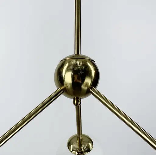 Підвісний/стельовий світильник з білими плафонами Line.F AOC 9/3 GD - фото 8