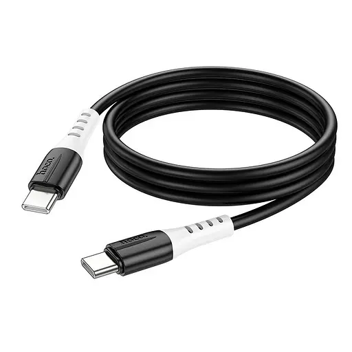 Кабель Hoco Type-C to Type-C silicone charging data cable X82 на 60 W чорний