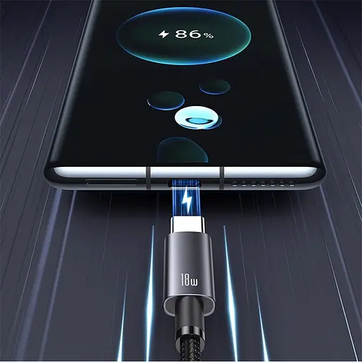 Кабель Usams US-SJ663 USB-A to USB-C 18W 1.2m Tarnish (SJ663USB01) [138992] - фото 8