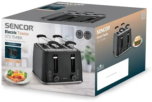 Тостер Sencor STS7541BK черно-серебристый 1860 Вт - фото 14
