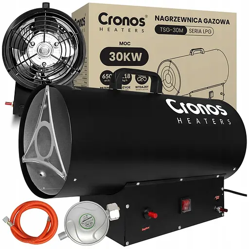 Теплова гармата Cronos TSG-30M газова 30 кВт + редуктор + шланг - фото 2