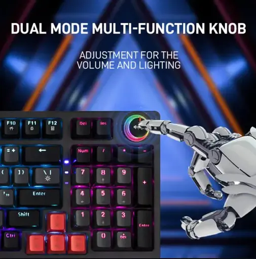 Клавіатура ігрова механічна JEDEL KL114 Drinkey Red Swich Black - фото 7