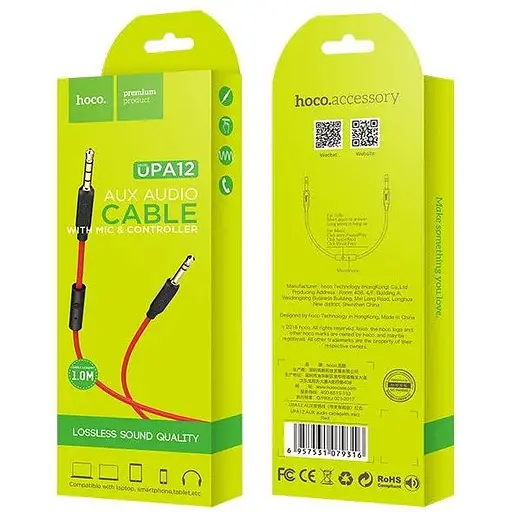 Кабель Hoco AUX audio cable mic UPA12 1 м - фото 6