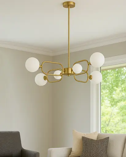 Люстра Edlin PL321159-6 Sonte G9 6x10W IP20 латунний - фото 2