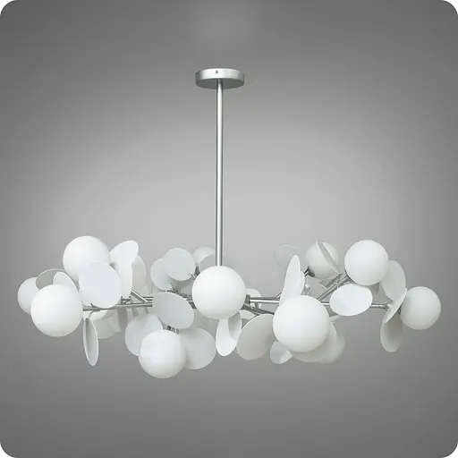 Люстра підвісна 517 Dlight на 18 ламп Хром-Білий (01682) - фото 2