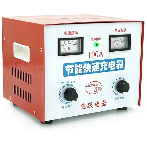 Автомобильное зарядное устройство для аккумулятора (6V/12V/24V, 100Ah), 9 уровней регулировки