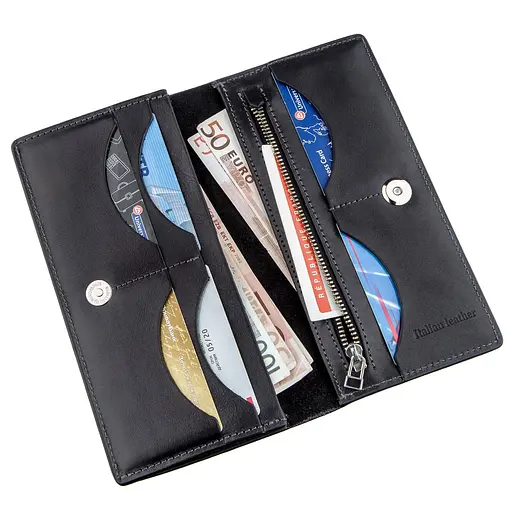 Кожаный портмоне Grande Pelle 10х20х2.5 см acs0016020 - фото 4