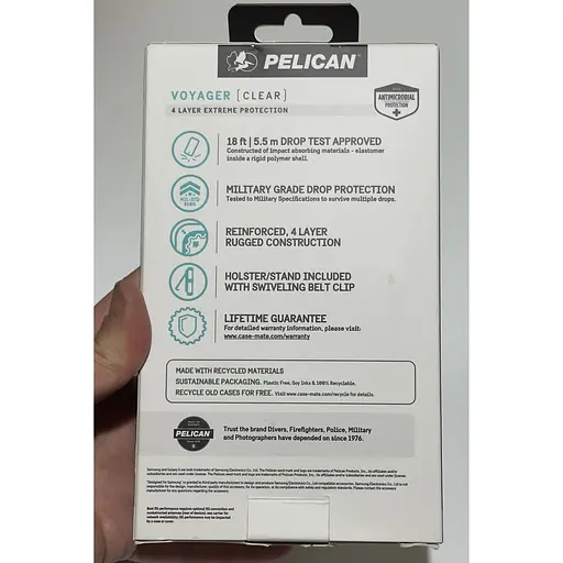 Протиударний чохол із кліпсою Pelican Voyager аналог OtterBox Defender для Samsung Galaxy S24 Ultra (6.8") Clear - фото 15