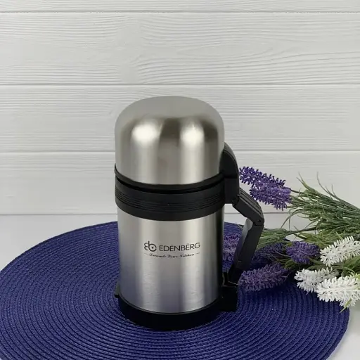 Термос пищевой вакуумный Edenberg EB-3505 с отдельной тарелкой 600 мл  - фото 5