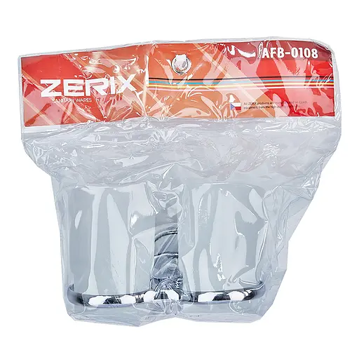 Тримач з 2-ма склянками Zerix AFB-0108 ZX5058 скло хром - фото 2