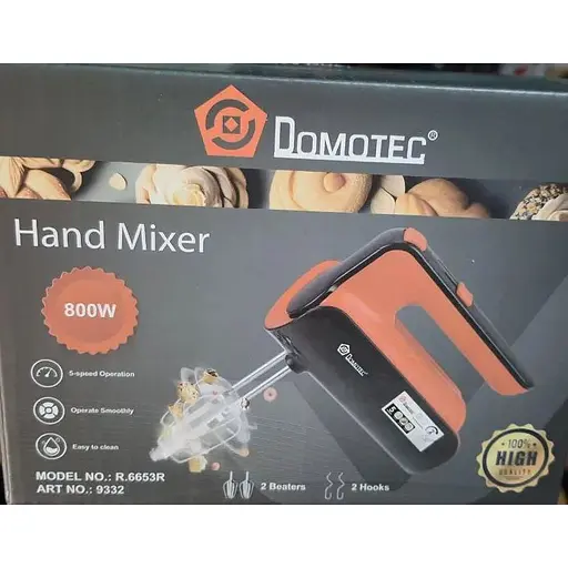 Ручной миксер Domotec R.6653R 9332 с насадками 5 скоростей 800 Вт - фото 8