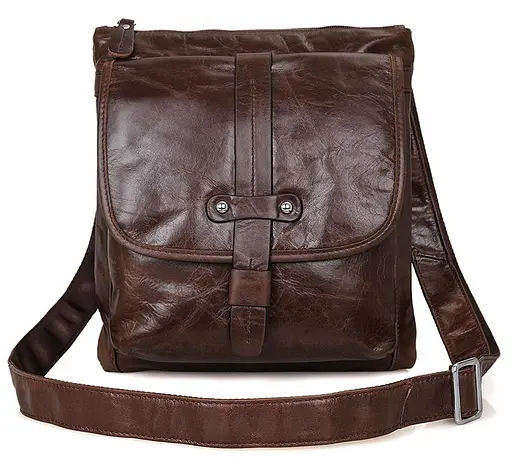 Чоловіча шкіряна сумка Vintage 25х27х6 см sum0012451 - фото 4