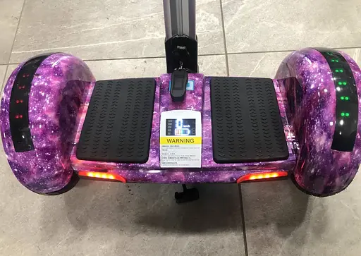 Гироскутер-сигвей с ручкой Smart Balance A8 Premium 10.5" Фиолетовый Космос - фото 6