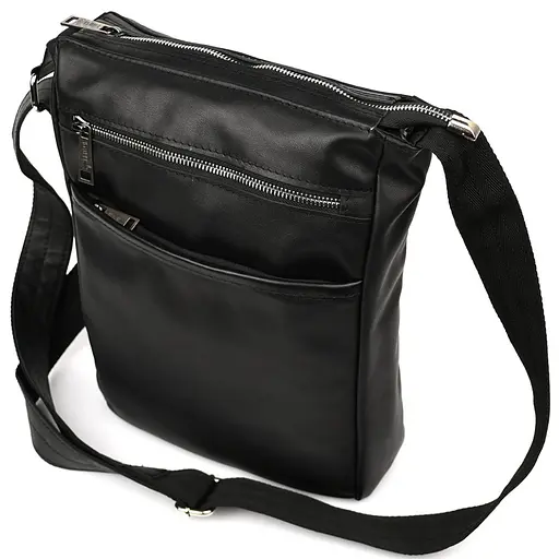 Чоловіча сумка А4 через плече із натуральної шкіри TARWA 33х26х8 см sum0028173 - фото 6