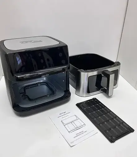 Професійна фритюрниця Zepline ZP-211 з двома тенами та об'ємом 14 л для дому та бізнесу Чорна - фото 7