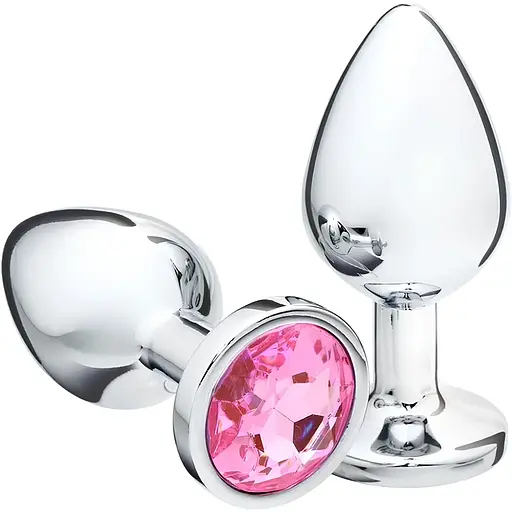 Анальная пробка Passion S-Pink с кристаллом стальная (4821002030163)