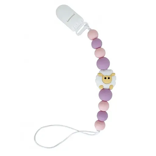 Силиконовая цепочка для пустышки "Овечка" MGZ-0522-4 длина 24 см
