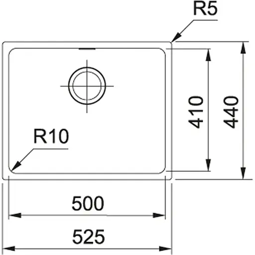 Кухонна мийка Franke Sirius SID 110-50/144.0649.561/тектонайт/525х440х200/монтаж під стільницю/сірий - фото 2