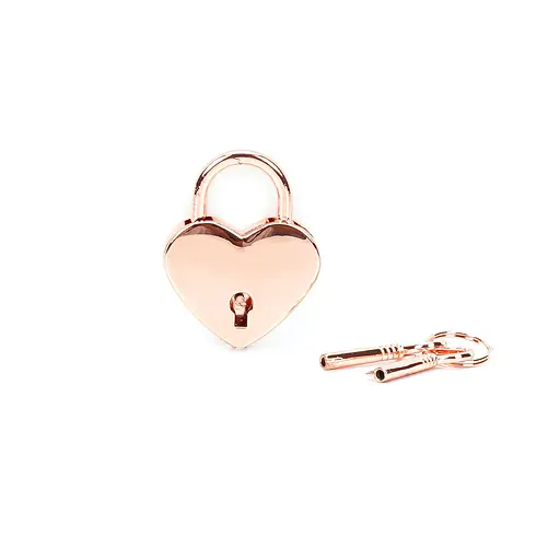 Набір BDSM замочків Liebe Seele Heart-Shaped Lock 2 шт. рожеве золото - фото 2