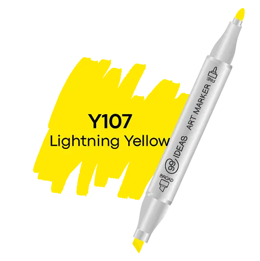 Маркер двухсторонний Светло-желтый, Y107, 99IDEAS