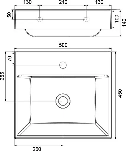 Умивальник Ravak Natural 500 XJO01250000, Білий - фото 2