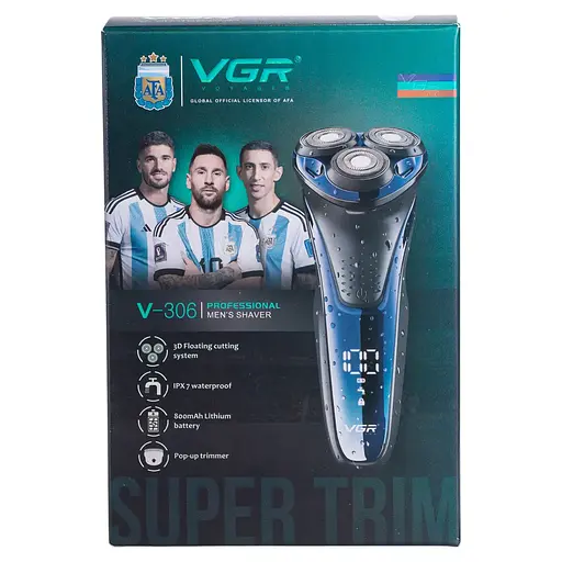 Подарунковий бокс: електробритва VGR V-306 + професійна машинка для стрижки VGR V-683 + універсальний триммер з насадками CP2026-17 - фото 10
