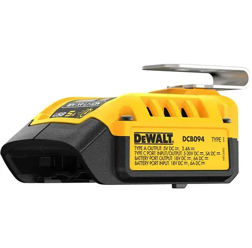 USB адаптер DeWalt к аккумуляторам для инструмента DCB094K - фото 3
