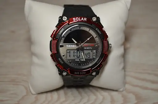 Мужские спортивные часы Skmei 1049 с солнечной батареей (Красный) - фото 8