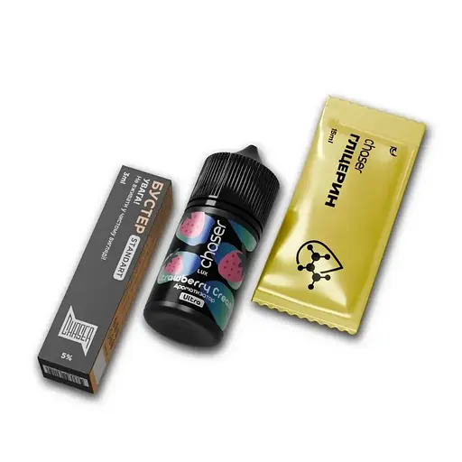 Набор компонентов для самозамеса солевой заправки CHASER Lux Ultra 30 мл STRAWBERRY CREAM, 0-50 мг (18064)