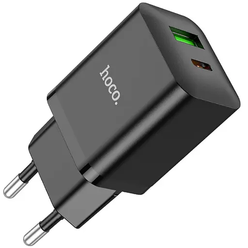 МЗП Hoco N28 Founder PD20W+QC3.0 (1USB-A/1C) Black - фото 2