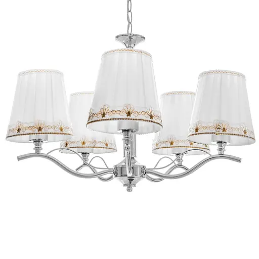 Люстра подвесная Brille прованс с абажуром E27 60W CH (BKL-656S/5) - фото 5