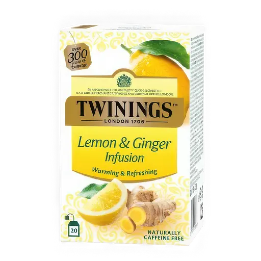 Чай Twinings фруктовый лимон и имбирь в пакетиках 30 г (20 шт. х 1.5 г)