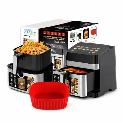 Аэрофритюрница Zepline ZP-00344 13 л 4200 Вт, мультипечь с 12 программами, цифровая аэрогриль без масла, съемная чаша - фото 6
