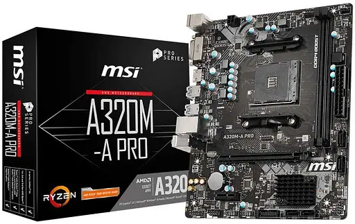 Материнская плата MSI A320M-A Pro (A320M-A Pro) (Socket AM4, AMD A320, Micro-ATX) Б/у - фото 5