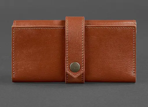 Шкіряне портмоне 3.0 світло-коричневе - фото 1