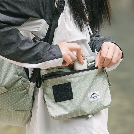 Сумка на плечо Naturehike NH20BB204 3л (Светло-серый) - фото 6