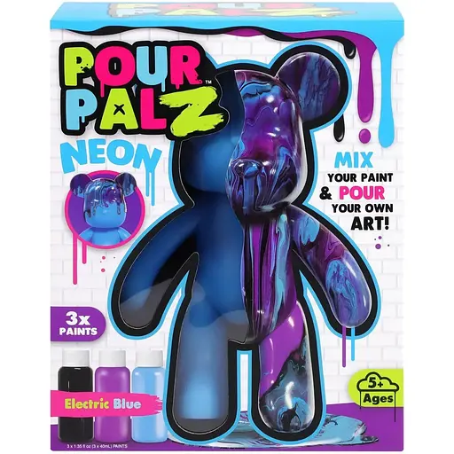 Набір для творчості ToyMonster Pour Palz Флюїд Арт Ведмедик Магія неону S4 Neon (GS-G25023) - фото 1