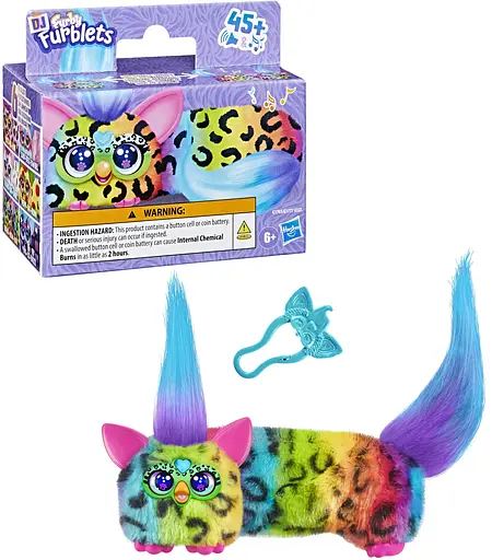  Іграшка інтерактивна Furby DJ Furblets Rain-Bow-Kat Mini Electronic Plush Toy (G1783) - фото 4