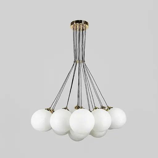 Люстра-пучок на 19 білих плафонів Ø 75 см | Line F | Арт. 1519/19 GD - фото 3