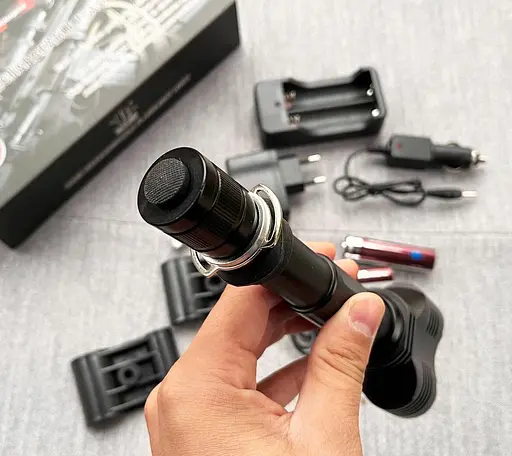 Ліхтар X-Balog BL-Q2822 2xT6 акумуляторний чорний - фото 4