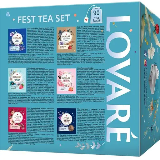 Чай асорті Lovare Fest Tea Set 180 г (90 шт. х 2 г) - фото 3