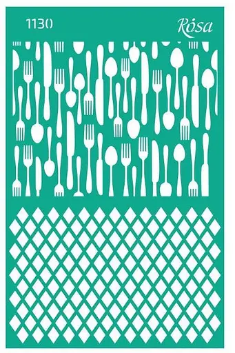 Трафарет багаторазовий самоклеючий №1130 Фоновий 13x20см Recipe book Rosa Talent