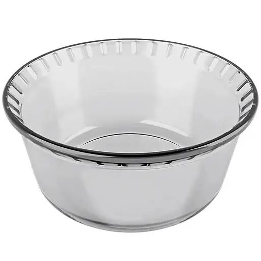 Скляне кругле жароміцне блюдо форма для суфле та запікання Nadir Marinex 2.4 л Прозорий 88180 - фото 3