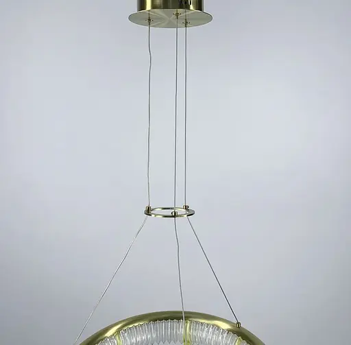 Світлодіодна люстра з сучасними прозорими та жовтими пластинами | Арт. D 236 | Line F - фото 4